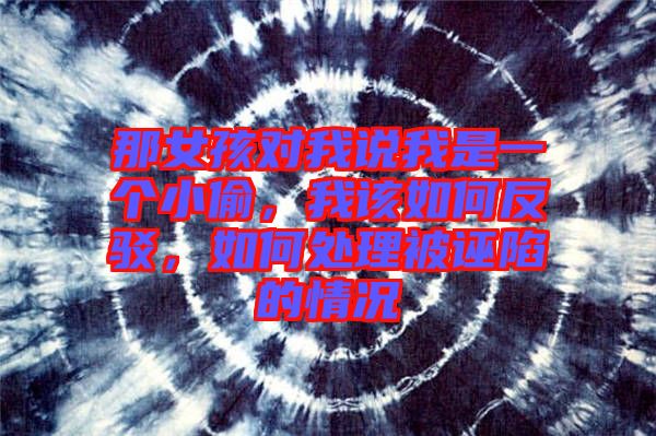那女孩對我說我是一個小偷，我該如何反駁，如何處理被誣陷的情況