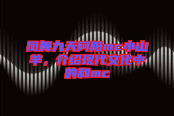 鳳舞九天阿陽mc小山羊，介紹現代文化中的和mc