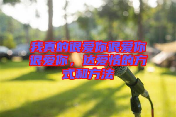 我真的很愛你很愛你很愛你，達愛情的方式和方法