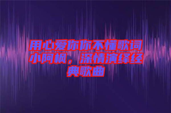 用心愛你你不懂歌詞小阿楓，深情演繹經典歌曲
