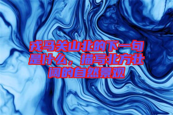 戎馬關山北的下一句是什么，描寫北方壯闊的自然景觀