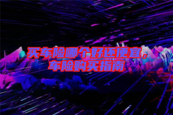 買(mǎi)車(chē)險(xiǎn)哪個(gè)好還便宜，車(chē)險(xiǎn)購(gòu)買(mǎi)指南