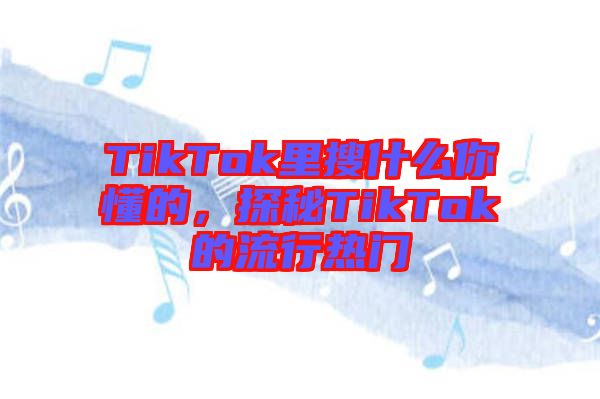 TikTok里搜什么你懂的，探秘TikTok的流行熱門