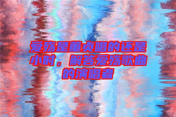 愛殤是董貞唱的還是小時，解答愛殤歌曲的演唱者
