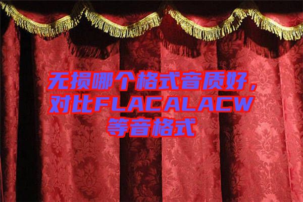 無損哪個格式音質(zhì)好，對比FLACALACW等音格式
