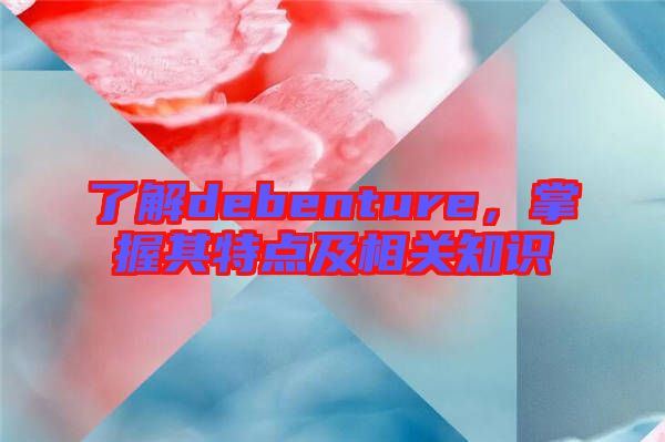 了解debenture，掌握其特點(diǎn)及相關(guān)知識(shí)