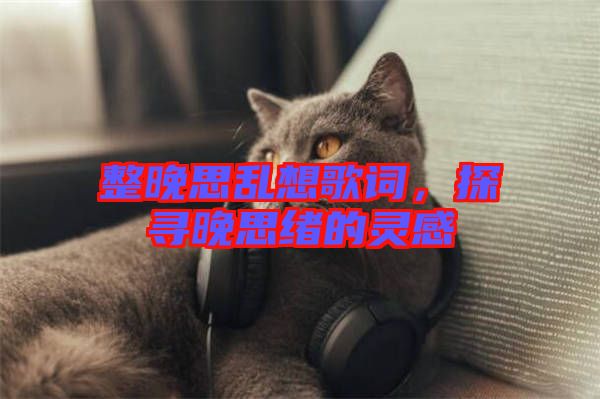 整晚思亂想歌詞，探尋晚思緒的靈感