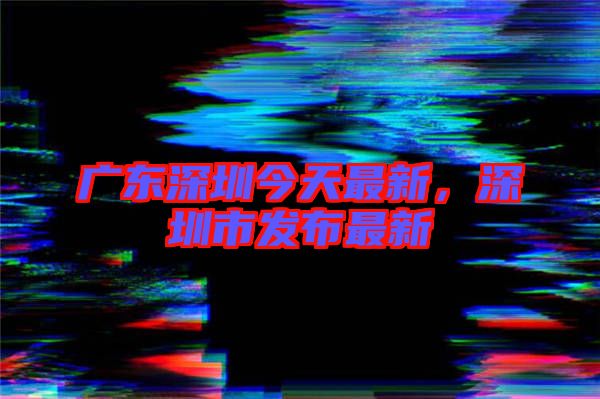廣東深圳今天最新，深圳市發布最新