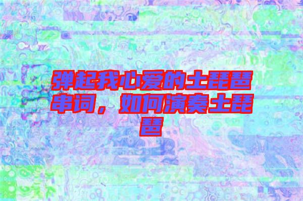 彈起我心愛的土琵琶串詞，如何演奏土琵琶