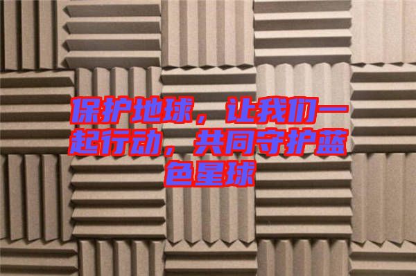 保護(hù)地球，讓我們一起行動，共同守護(hù)藍(lán)色星球