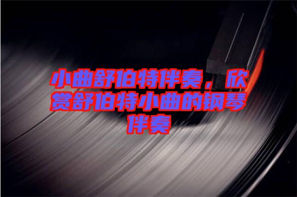 小曲舒伯特伴奏，欣賞舒伯特小曲的鋼琴伴奏