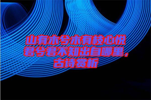 山有木兮木有枝心悅君兮君不知出自哪里，古詩賞析