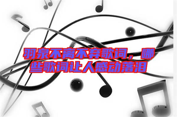 羽泉不離不棄歌詞，哪些歌詞讓人感動落淚