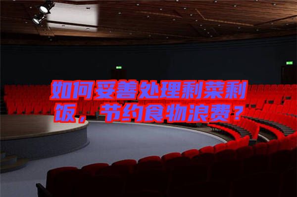 如何妥善處理剩菜剩飯，節(jié)約食物浪費(fèi)？