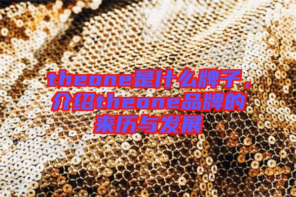 theone是什么牌子，介紹theone品牌的來歷與發展