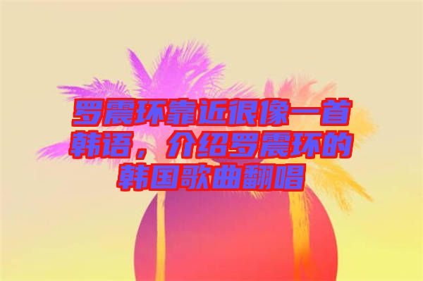 羅震環靠近很像一首韓語，介紹羅震環的韓國歌曲翻唱