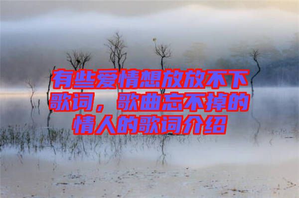 有些愛情想放放不下歌詞，歌曲忘不掉的情人的歌詞介紹
