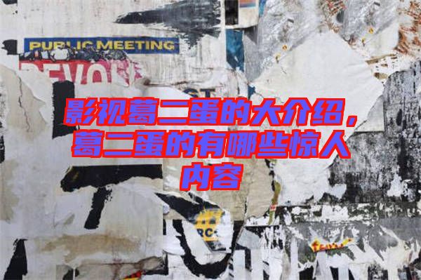 影視葛二蛋的大介紹，葛二蛋的有哪些驚人內容