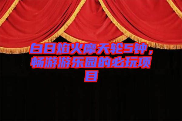 白日焰火摩天輪5鐘，暢游游樂園的必玩項目
