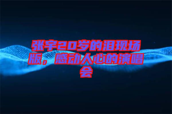 張宇20歲的淚現場版，感動人心的演唱會