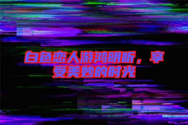 白色戀人游鴻明聽，享受美妙的時光