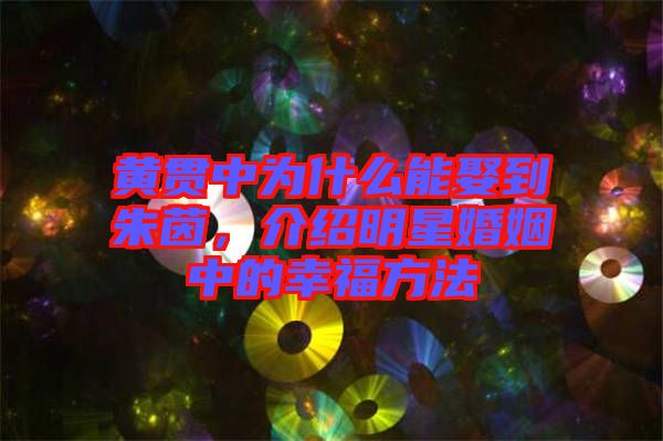 黃貫中為什么能娶到朱茵，介紹明星婚姻中的幸福方法