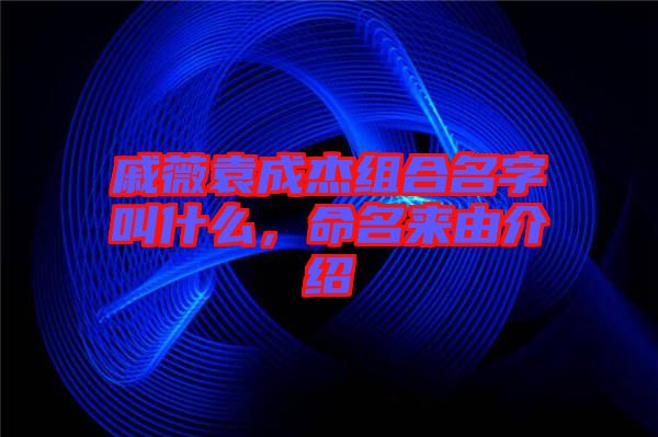 戚薇袁成杰組合名字叫什么，命名來由介紹