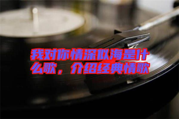 我對你情深似海是什么歌，介紹經典情歌