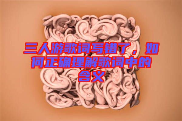 三人游歌詞寫錯了，如何正確理解歌詞中的含義