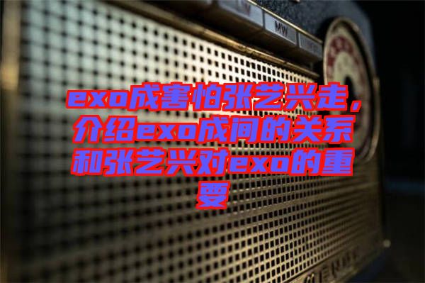 exo成害怕張藝興走，介紹exo成間的關系和張藝興對exo的重要