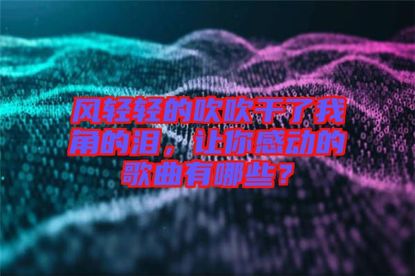 風輕輕的吹吹干了我角的淚，讓你感動的歌曲有哪些？