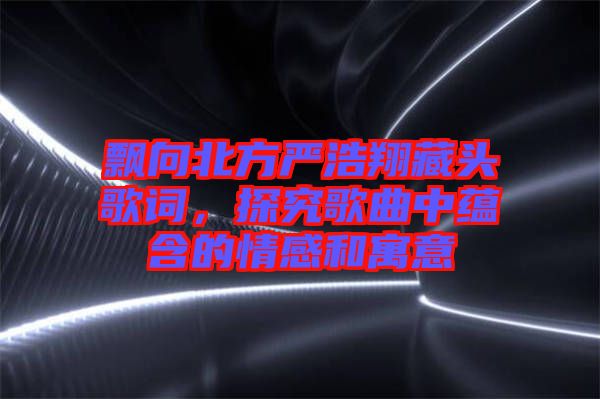 飄向北方嚴(yán)浩翔藏頭歌詞，探究歌曲中蘊含的情感和寓意