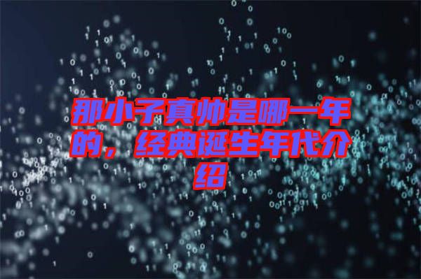 那小子真帥是哪一年的，經典誕生年代介紹