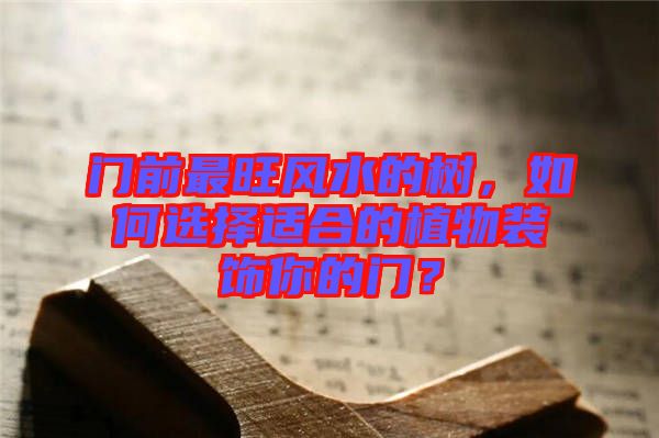 門前最旺風水的樹，如何選擇適合的植物裝飾你的門？